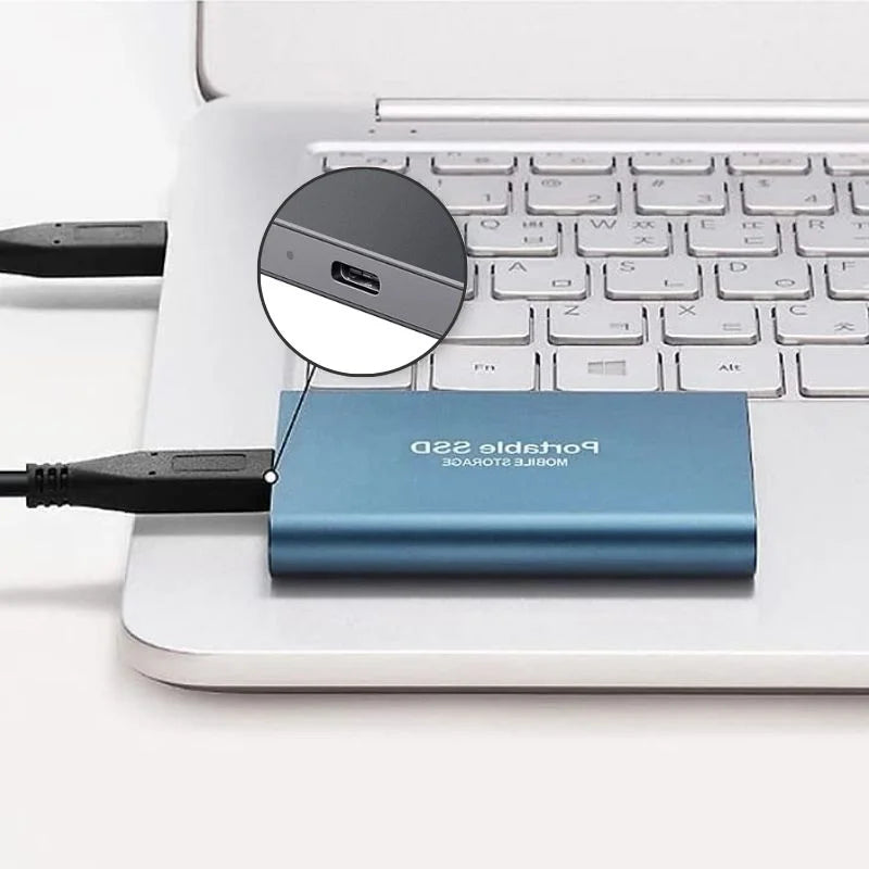 SSD externe 128 Go USB 3.1 Disque dur portable pour transfert rapide de données Plug-and-Play compatible Windows Mac Linux | Sulvida
