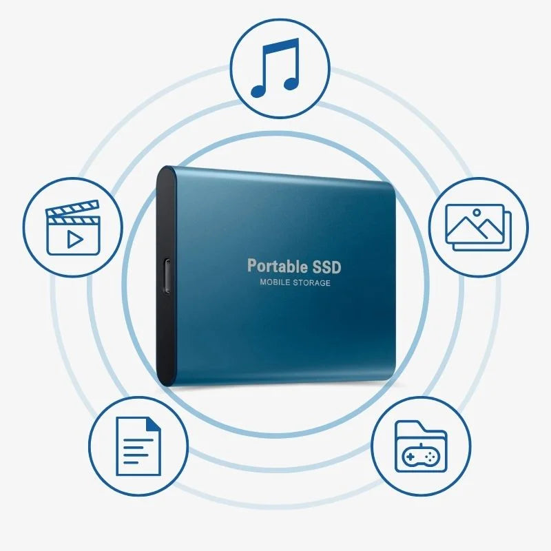 SSD externe 128 Go USB 3.1 Disque dur portable pour transfert rapide de données Plug-and-Play compatible Windows Mac Linux | Sulvida