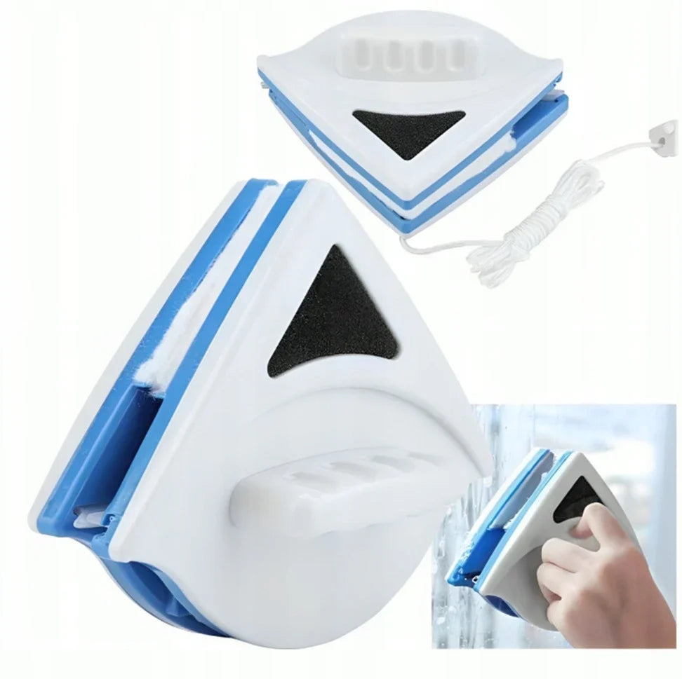 Nettoyeur de vitres magnétique double face, kit de nettoyage des vitres pour nettoyer en toute sécurité les fenêtres en hauteur à la maison et au bureau | Sulvida