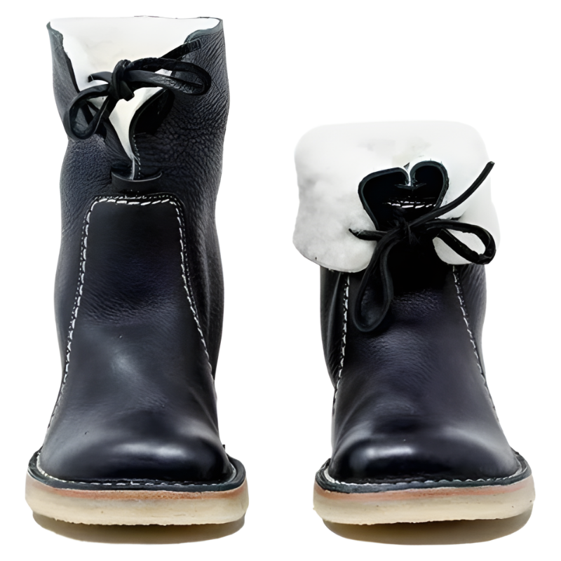 Bottes doublées en laine – bottes de marche classiques en cuir avec doublure chaude en laine pour l’automne et l’hiver | Sulvida