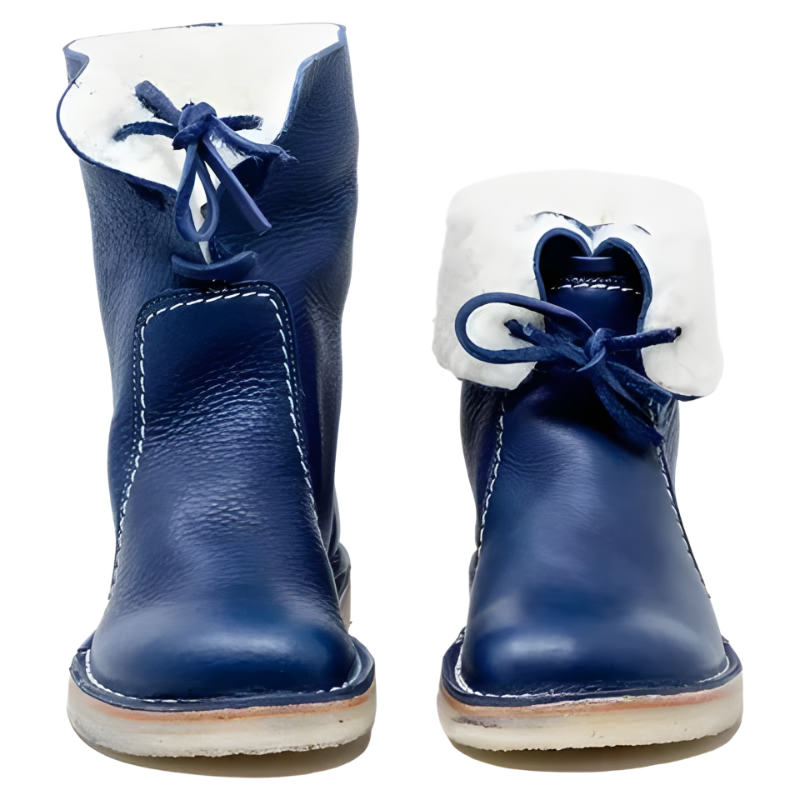 Bottes doublées en laine – bottes de marche classiques en cuir avec doublure chaude en laine pour l’automne et l’hiver | Sulvida