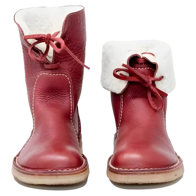 Bottes doublées en laine – bottes de marche classiques en cuir avec doublure chaude en laine pour l’automne et l’hiver | Sulvida
