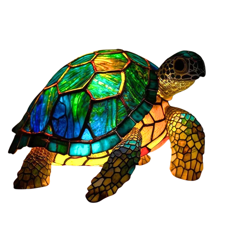 Lampe solaire décorative tortue marine | Lampe solaire faite main avec lumière LED blanc chaud pour le jardin, le balcon et la terrasse | Décoration de jardin unique au design tortue | Alimentation par batterie ou USB | Sulvida