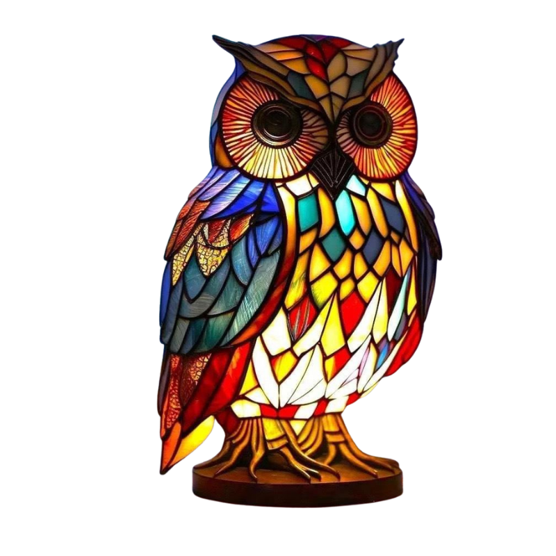 Lampe LED en cristal en forme de hibou avec motif animalier vintage pour la décoration intérieure – lampe décorative en forme d’animal avec alimentation par batterie ou USB – cadeau original pour enfants ou amoureux de la nature | Sulvida