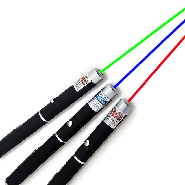 Pointeur laser tricolore rouge vert bleu violet – Outil de présentation professionnel pour travail, éducation et extérieur – Boîtier métallique 14x155mm | Sulvida