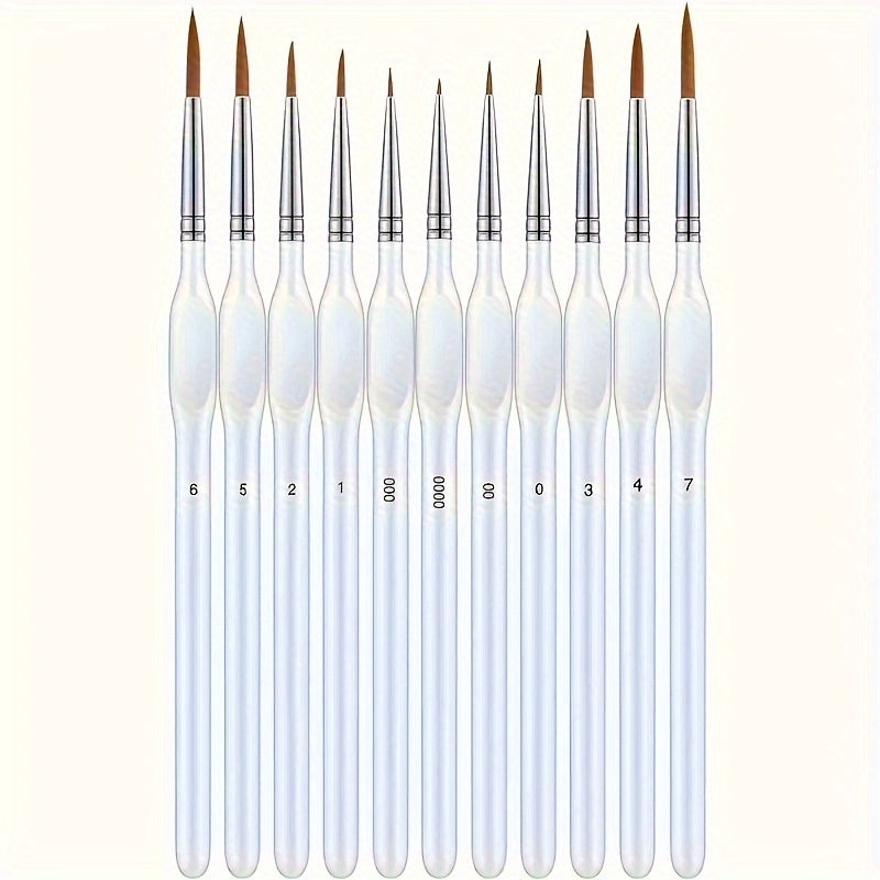 Set de pinceaux de précision pour les travaux de peinture minutieux – pinceaux professionnels à poils synthétiques et manche ergonomique | Sulvida