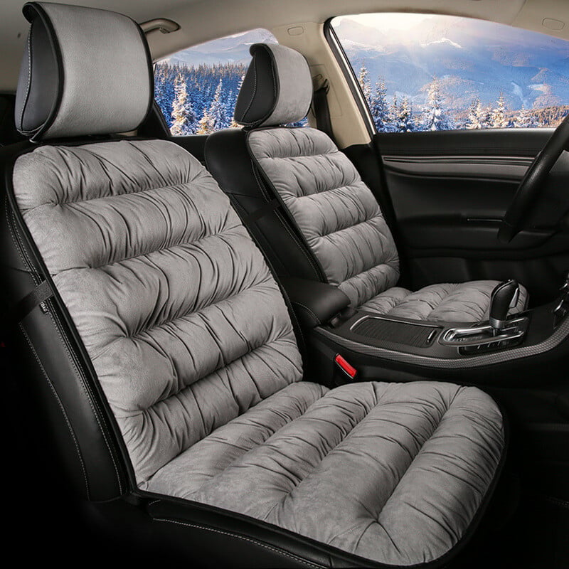 Coussin de siège auto avec rembourrage en peluche courte – Revêtement de siège doux pour conduite confortable | Sulvida