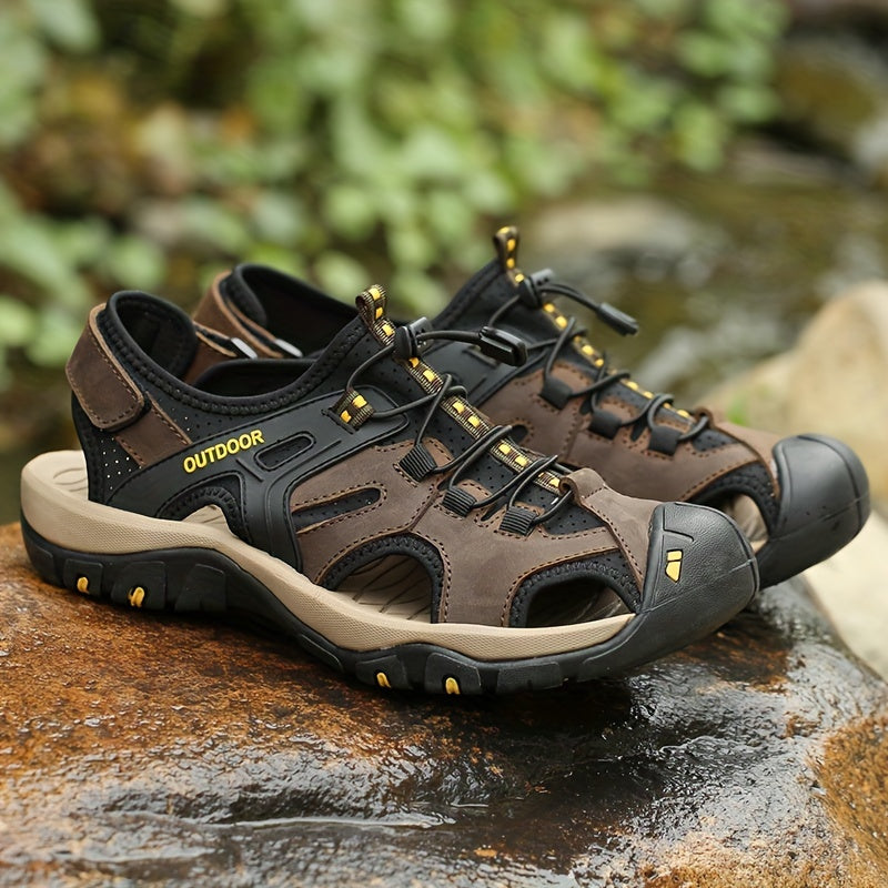 Sandales outdoor pour hommes avec doublure respirante et embout renforcé – Chaussures d’été confortables pour la randonnée et la plage, pour hommes actifs | Sulvida