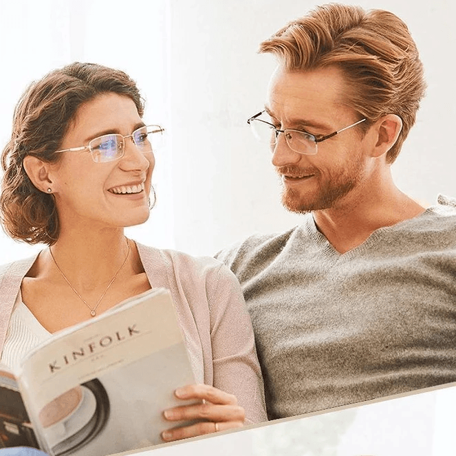 Lunettes de lecture progressives à monture multifocale en titane pour voir de loin et de près, avec verres en polycarbonate, unisexes | Sulvida