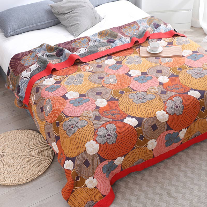 Couette matelassée en gaze de coton rayée, double face et réversible, couverture ou drap d’été respirant et léger pour lit double ou king size | Sulvida