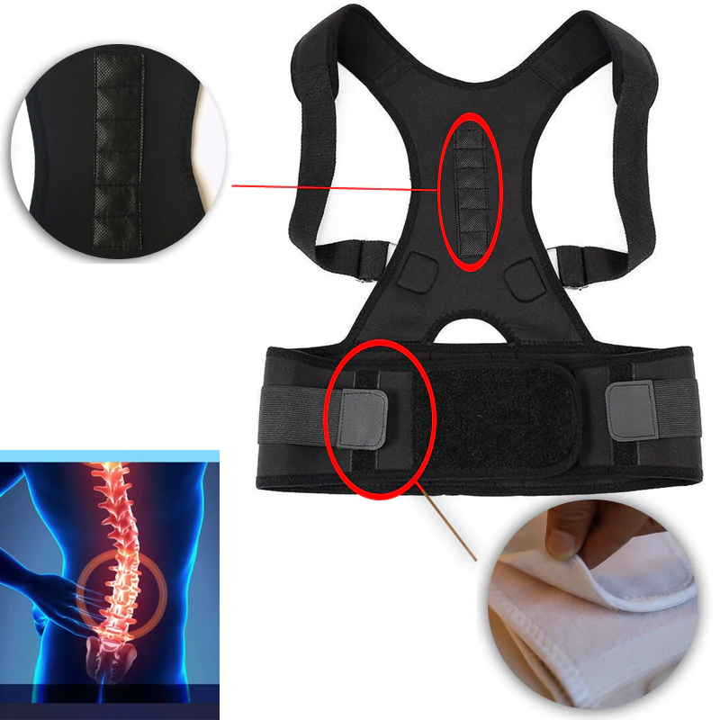 Magnetische Houdingscorrector voor Optimale Rugsteun – Verstelbare Rugbrace voor Nek- en Schouderklachten Thuis en Onderweg | Sulvida