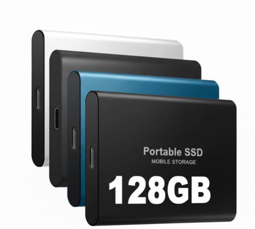 Disque Dur SSD Externe USB-C 128 Go Haute Vitesse 1050MB/s – Disque à État Solide Portable Compatible Windows macOS Linux Compact et Robuste | Sulvida