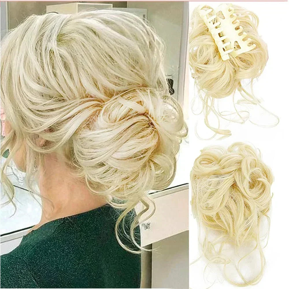 Chignon Clip-in avec Volume et Boucles pour Effet Plein – Postiche Instantané 18 Couleurs | Sulvida