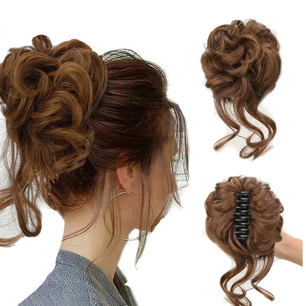 Chignon Clip-in avec Volume et Boucles pour Effet Plein – Postiche Instantané 18 Couleurs | Sulvida