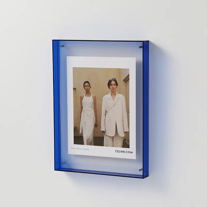 Cadre photo coloré en acrylique de 11-26 cm – Cadre transparent aux couleurs vives, à poser ou à suspendre | Sulvida