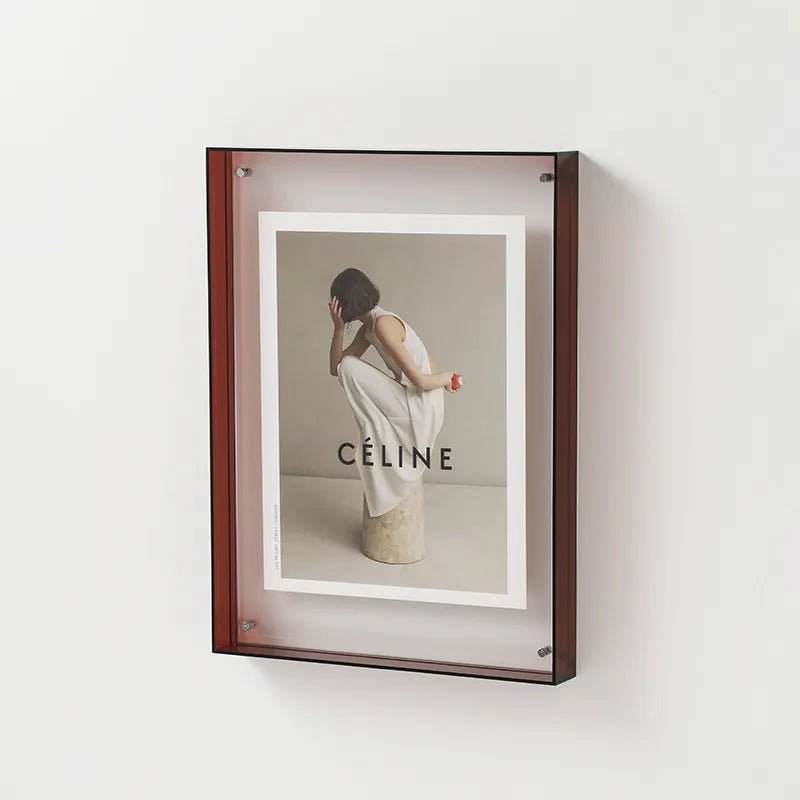 Cadre photo coloré en acrylique de 11-26 cm – Cadre transparent aux couleurs vives, à poser ou à suspendre | Sulvida
