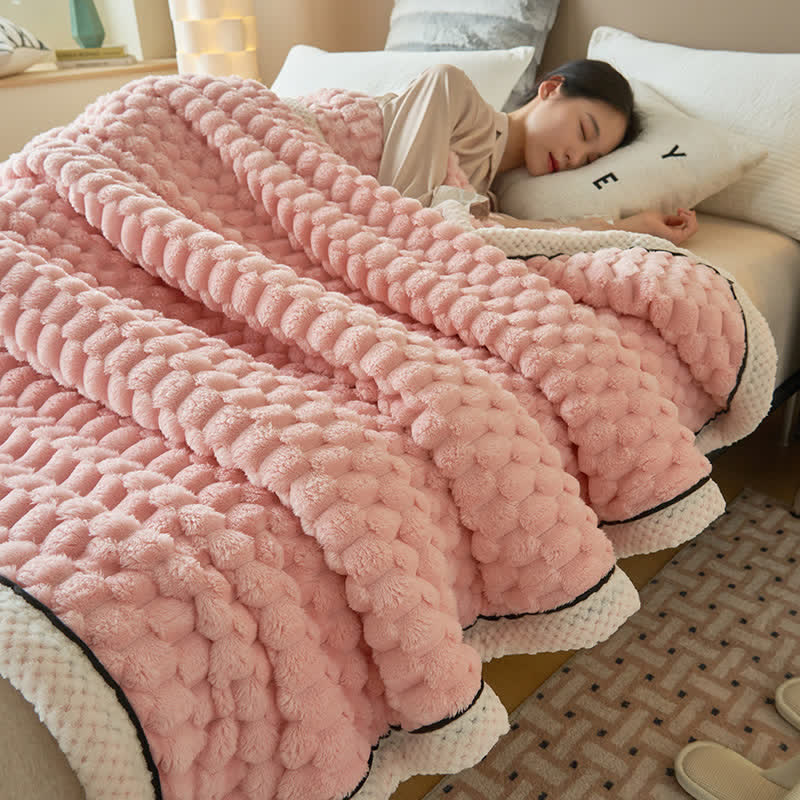 Plaid réversible en polaire corail épaisse – Polyester doux pour canapé et lit – Disponible en 8 couleurs et 2 tailles | Sulvida