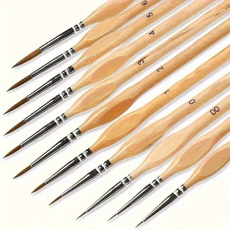 Set de pinceaux de précision pour les travaux de peinture minutieux – pinceaux professionnels à poils synthétiques et manche ergonomique | Sulvida