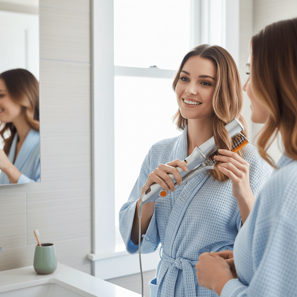 Styler Rotatif 2-en-1 Brosse Coiffante pour Boucles et Volume | Sulvida