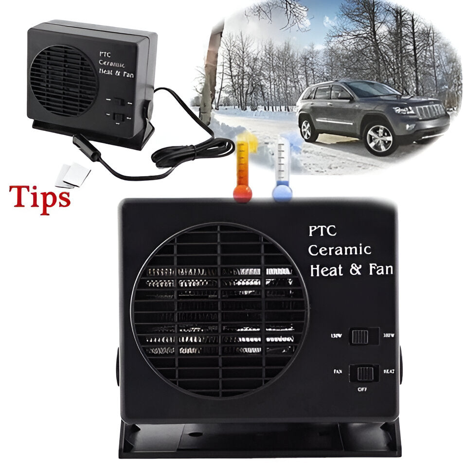 Ventilateur chauffant 12V pour voiture pour dégivrage et chauffage rapide du pare-brise | Sulvida