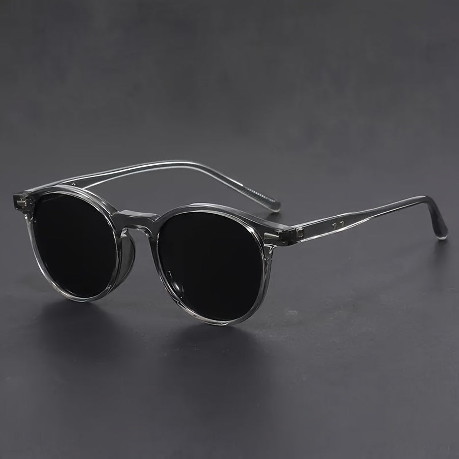 Lunettes de soleil unisexes rondes avec monture légère – Design rétro écaille de tortue | Sulvida