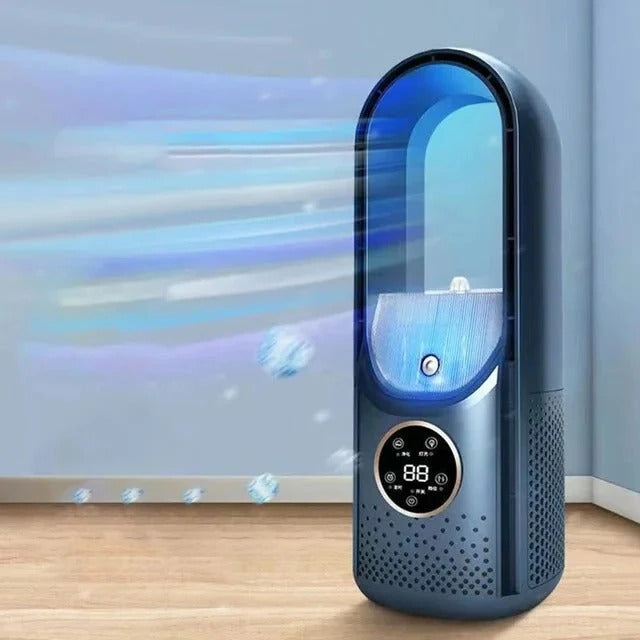 Refroidisseur d’Air Sans Lames Portable – Design Silencieux pour Maison et Bureau – Économe en Énergie avec Plusieurs Modes de Refroidissement | Sulvida