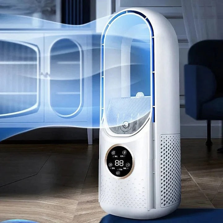 Rafraîchisseur d’air portable sans pales – Ventilateur silencieux avec climatisation, modèle de table | Sulvida