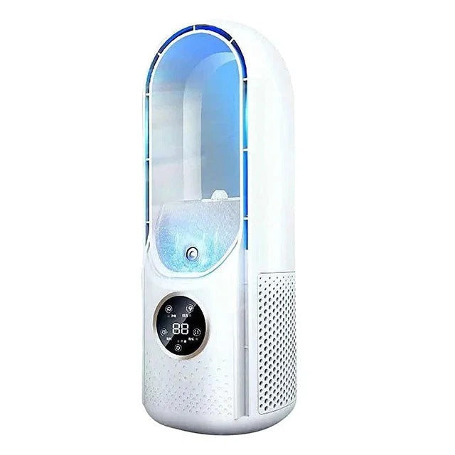Refroidisseur d’Air Sans Lames Portable – Design Silencieux pour Maison et Bureau – Économe en Énergie avec Plusieurs Modes de Refroidissement | Sulvida