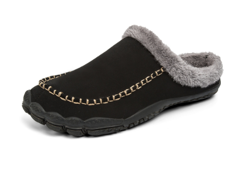Pantoufles pour hommes marron foncé avec doublure chaude en peluche et semelle antidérapante pour un confort optimal à la maison | Sulvida