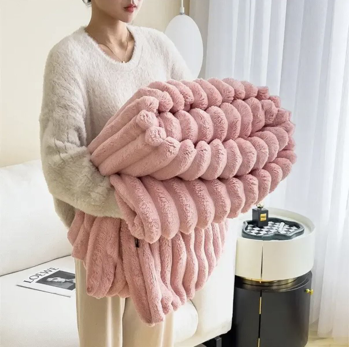 Plaid en peluche de luxe – Plaid ultra doux et chaud pour canapé et lit | Sulvida