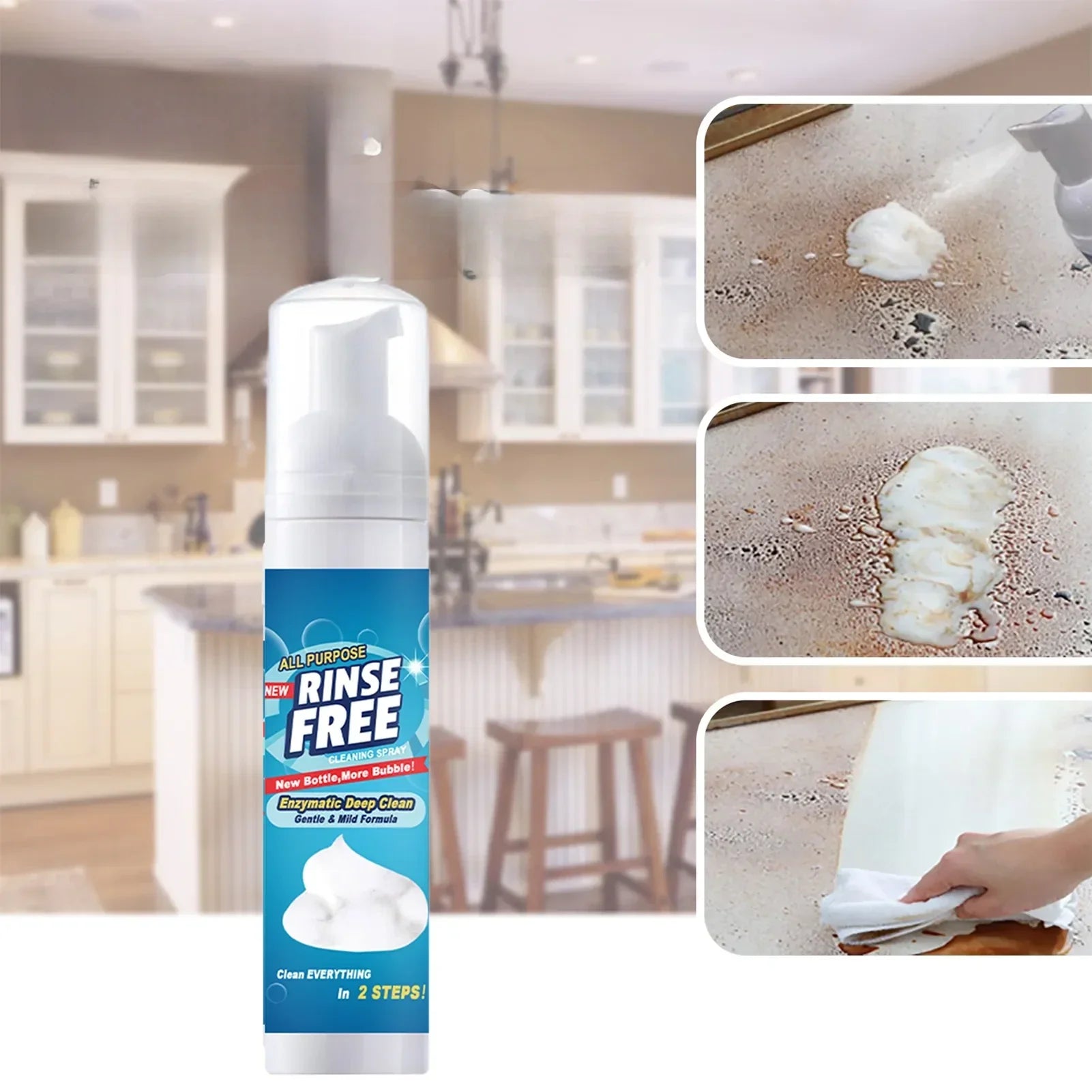 Nettoyant moussant universel multisurface pour la cuisine, la salle de bains et la voiture – puissant dégraissant et détachant pour toutes les surfaces | Sulvida
