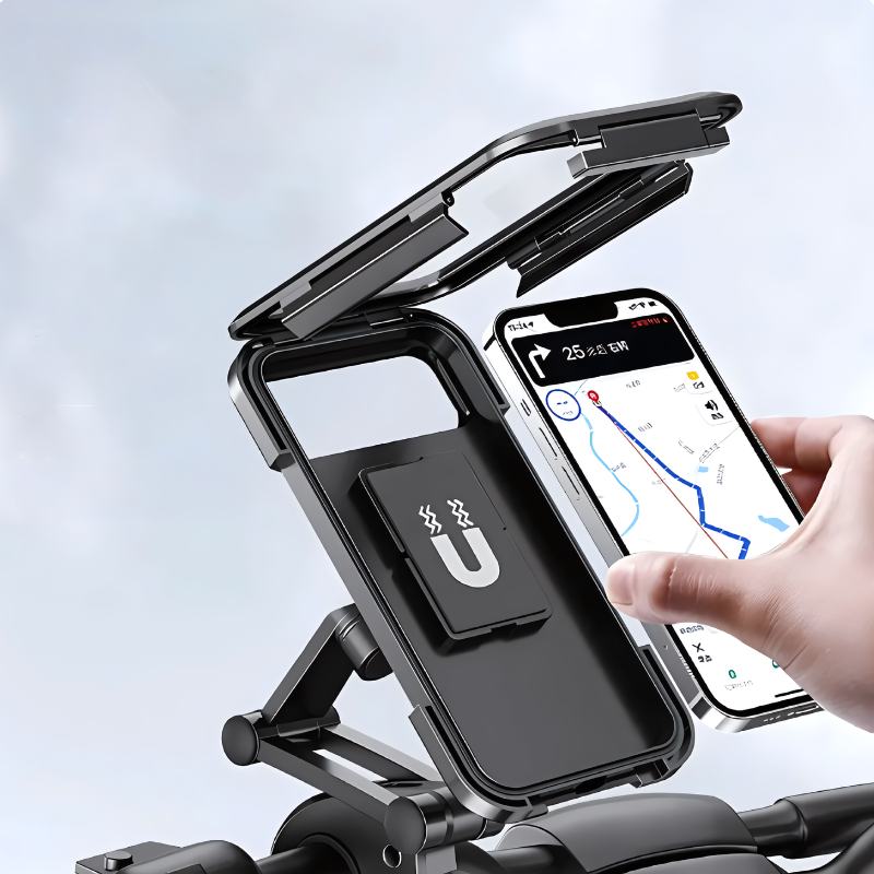 Support de téléphone étanche pour vélo avec système de fixation pivotant à 360° – Protection universelle pour smartphone, VTT et vélo de course | Sulvida