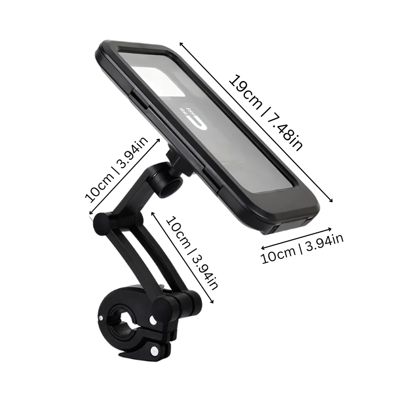 Support de téléphone étanche pour vélo avec système de fixation pivotant à 360° – Protection universelle pour smartphone, VTT et vélo de course | Sulvida