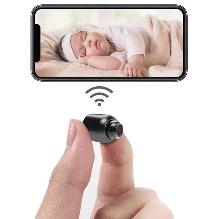Caméra de sécurité sans fil avec vision nocturne – caméra Wi-Fi HD compacte pour la maison, avec détection de mouvement et commande via application | Sulvida