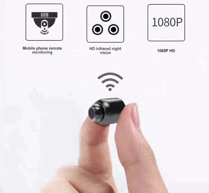 Caméra de sécurité sans fil avec vision nocturne – caméra Wi-Fi HD compacte pour la maison, avec détection de mouvement et commande via application | Sulvida