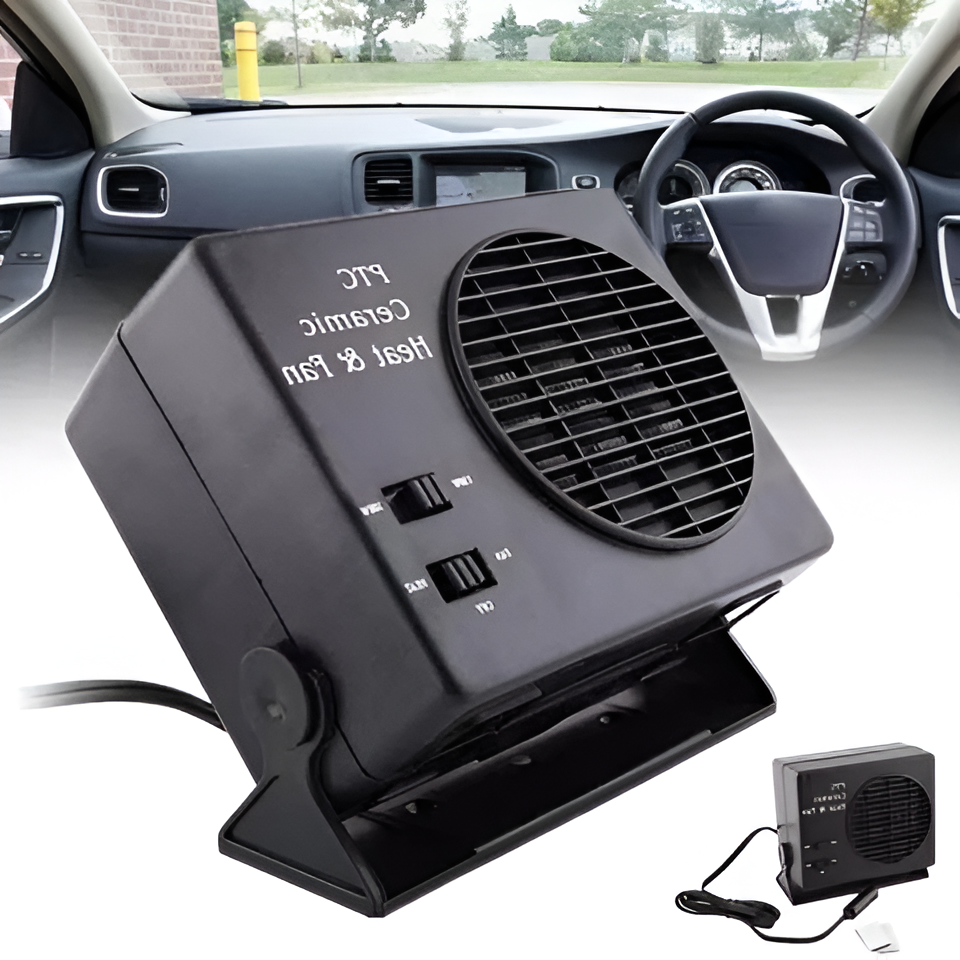 Ventilateur chauffant 12V pour voiture pour dégivrage et chauffage rapide du pare-brise | Sulvida