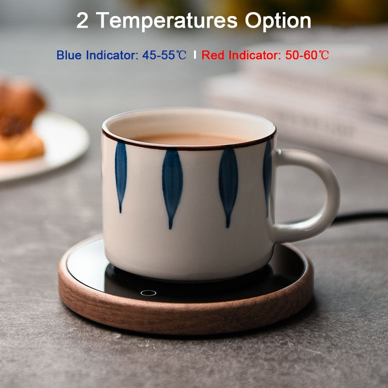 Chauffe-tasse en céramique avec contrôle de température – Sous-verre élégant pour café et thé chauds – Arrêt automatique et revêtement étanche | Sulvida