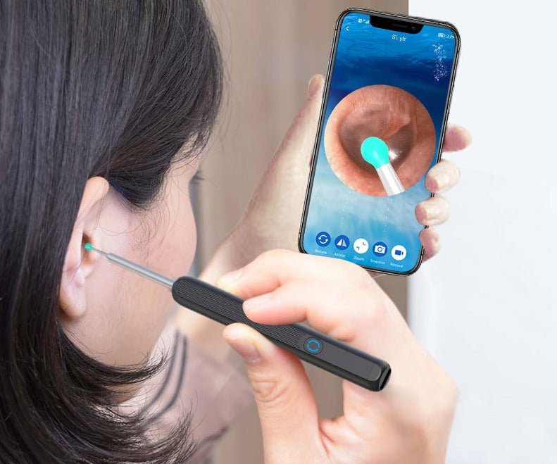 Otoscope avec caméra et éclairage LED pour la maison – nettoyeur d’oreilles sans fil avec écran HD pour une hygiène auditive sûre et l’inspection du cérumen | Sulvida