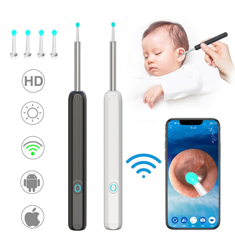 Otoscope avec caméra et éclairage LED pour la maison – nettoyeur d’oreilles sans fil avec écran HD pour une hygiène auditive sûre et l’inspection du cérumen | Sulvida