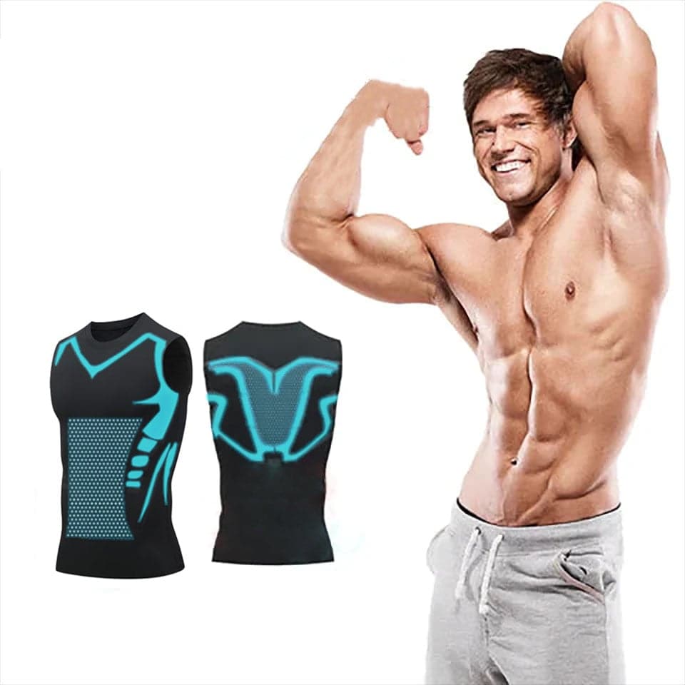 Gilet de Compression Sans Manches – Maillot Ionique Sculptant pour Hommes | Sulvida