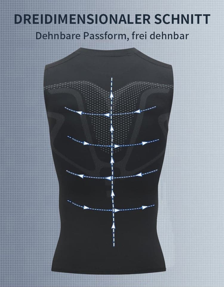 Gilet de Compression Sans Manches – Maillot Ionique Sculptant pour Hommes | Sulvida