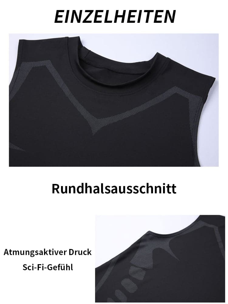 Gilet de Compression Sans Manches – Maillot Ionique Sculptant pour Hommes | Sulvida