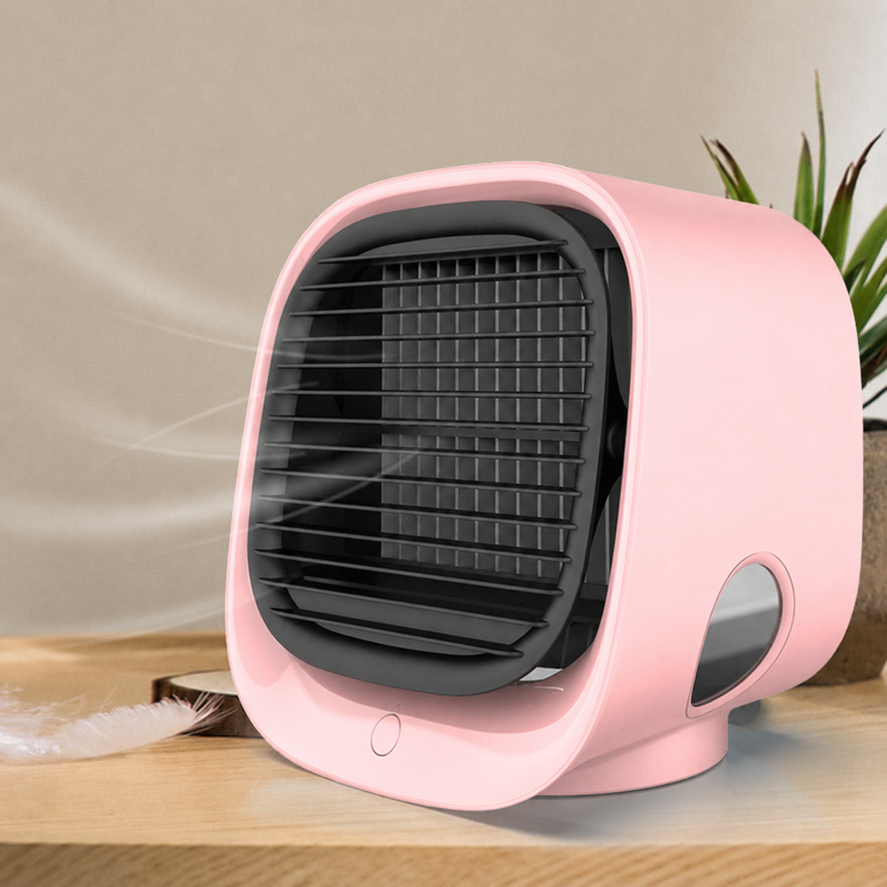 Climatiseur et humidificateur d’air compact 2-en-1 – Mini clim avec éclairage LED pour bureau, chambre ou bureau | Sulvida